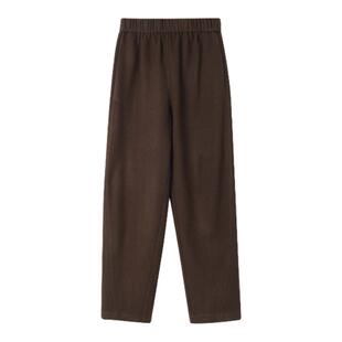 THESOONG/Provence 100%高支细绵羊毛460克保暖小脚针织休闲裤女