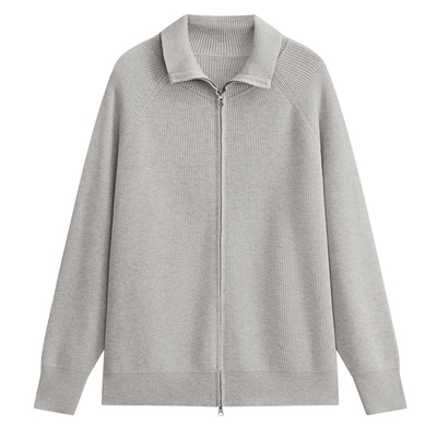 MODE COMMUTER | MC三合一混纺亲肤舒适简约休闲翻领开襟针织线衫