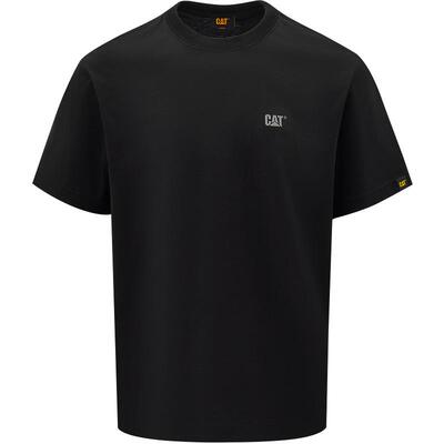 CAT卡特25夏季男士户外纯色简约基础后背印花小LOGO短袖T恤