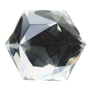 如鸿天然白水晶原石摆件60面多面体小球茶色全净体把玩件