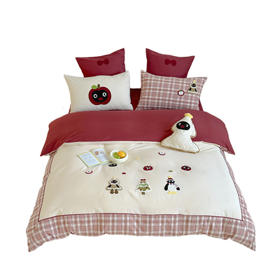 可爱冬季保暖100S纯棉磨毛四件套