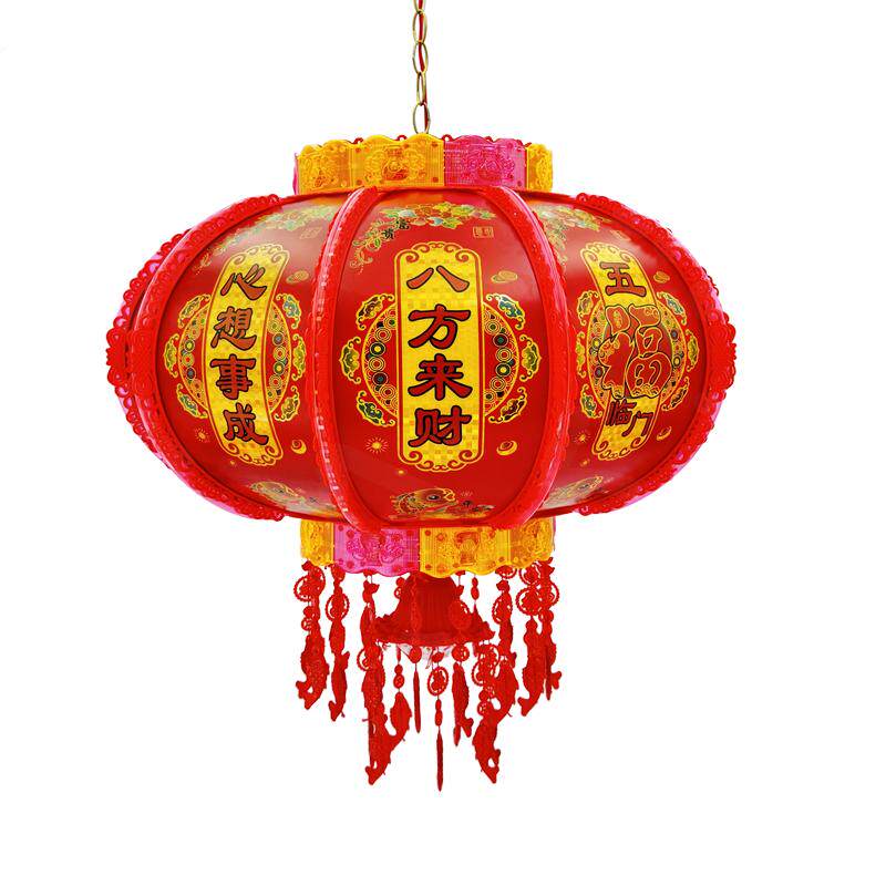 旋转灯笼走马灯七彩流水过年新年灯笼