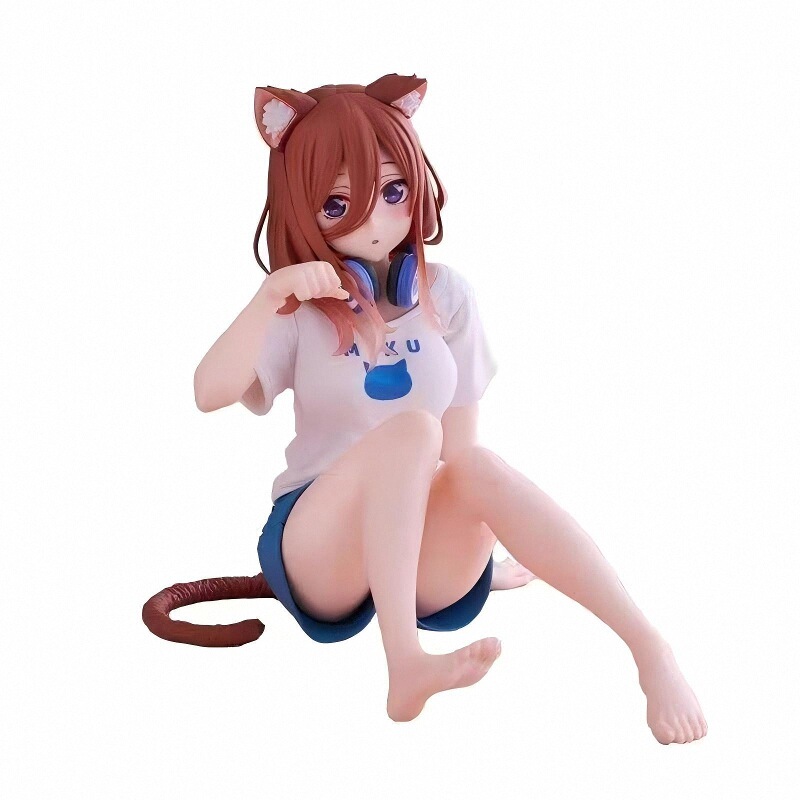 五等分的新娘花嫁中野三玖手办猫耳猫咪居家服景品机箱动漫摆件