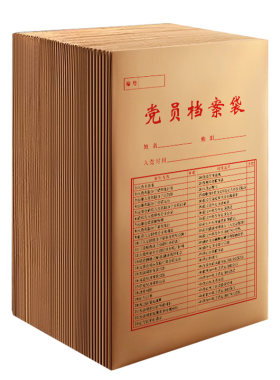 三益档案牛卡纸210g党员档案袋