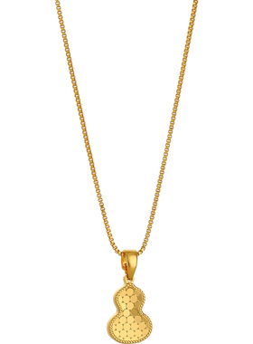 新中式金色碎碎冰葫芦项链高级感