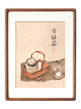 黑胡桃/柚木/橡木实木卯榫画框！
