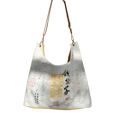 诺第新款帆布包招财斜挎手提包