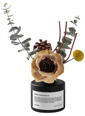 插花家居干花无火香薰精油家用藤条香氛摆件卧室内空气清新除味