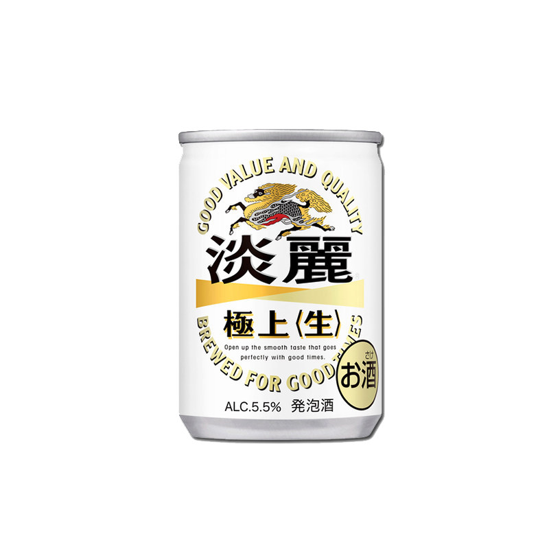 日本进口麒麟淡丽极上生黄啤酒135ml30罐装KIRIN迷你小瓶拉格朝日