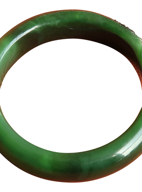 {美清}隆和斋52新疆碧玉手镯