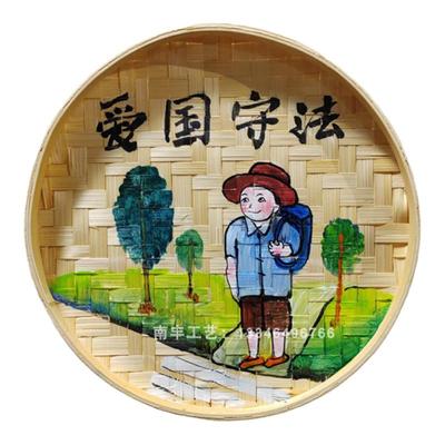 簸箕画手绘装饰墙壁挂画厂家直销