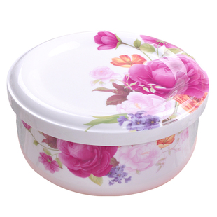 微波炉加热专用碗饭盒蒸碗耐高温陶瓷碗带盖有盖骨瓷大号家用保鲜