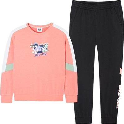 鸿星尔克女童时髦潮运动套装