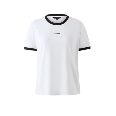 PRICH时尚撞色边圆领短袖T恤2026夏季新款基础款通勤休闲上衣女