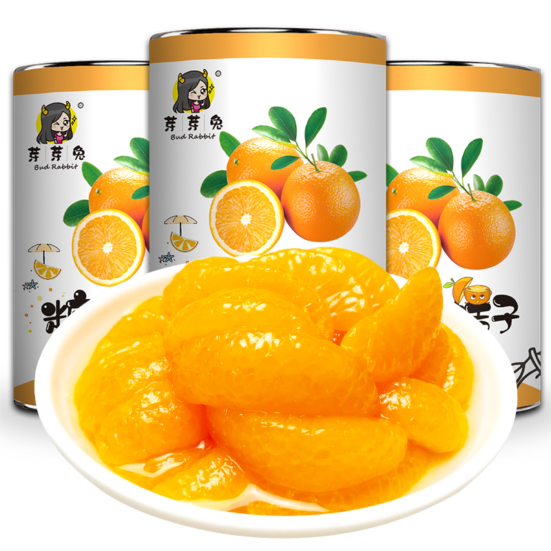 橘子罐头6罐X425g整箱新鲜糖水水果桔子罐头餐饮水果捞午后零食