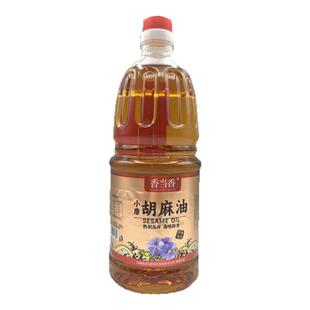 香当香纯胡麻油熟榨亚麻籽油1L热炒家用宁夏正宗食用油官方旗舰店