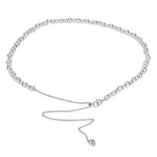 九乐S925纯银猫眼石项链女年轻款轻奢时尚小珠心锁银项链送女友礼