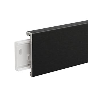 304不锈钢踢脚线黑色金属地脚线4公分/5/6/8/10cm铝合金贴脚安装