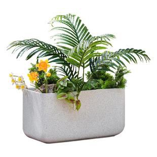 镁泥花箱长方形大号花盆水泥花槽马槽盆阳台户外庭院花园装饰造景