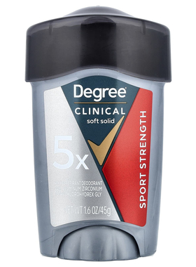 Degree,男士，科学防护，止汗净味剂，软固体，运动力量，1.7 盎4