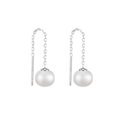【自营】DAISYBEAUTY 天然淡水珍珠耳线女99足银纯银耳环流苏耳饰