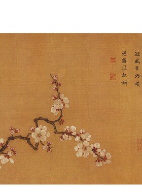 中古风挂画装饰画芯无框宋氏美学复古植物花卉海报油画布打印定制
