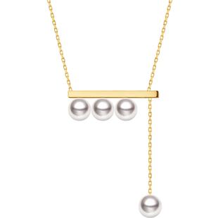 HELAS赫拉音符海水Akoya珍珠项链女18K金吊坠颈链官方正品