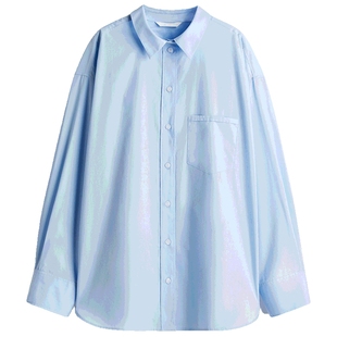 HM女装春季宽松版型棉质衬衫1258828