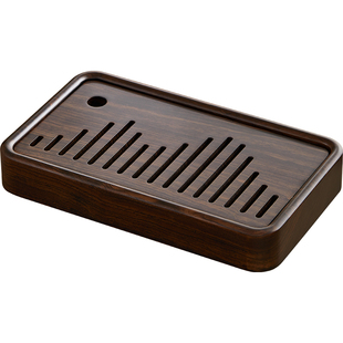 黑檀木茶盘实木家用客厅储水办公室整块原木茶托盘茶台茶海高级感