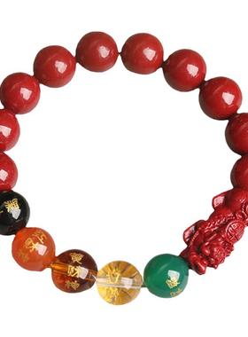 紫砂五路财神貔貅手链情侣手串