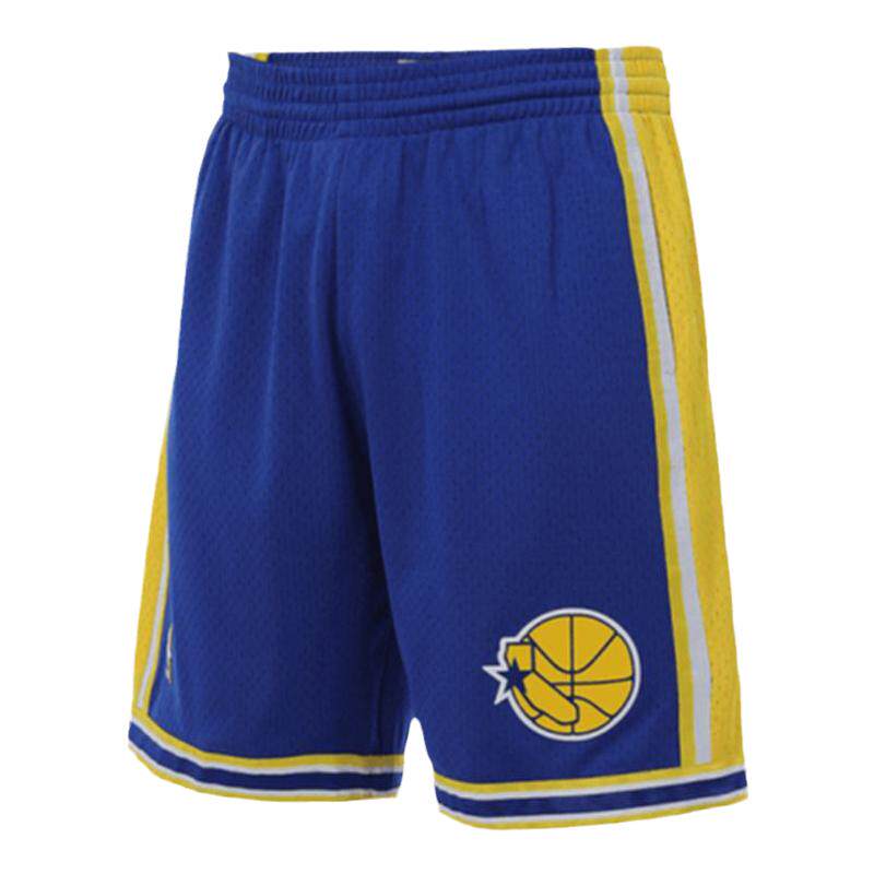 MN勇士队95-96赛季客场球裤复古怀旧撞色球迷版正品运动短裤男NBA