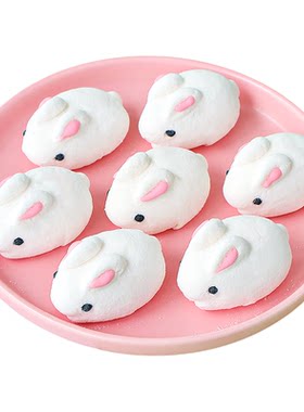 网红爆款小白兔棉花糖甜品零食