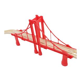 桥玩具桥墩模型兼容宜家hape木质轨道配件木制磁性小火车头儿童男