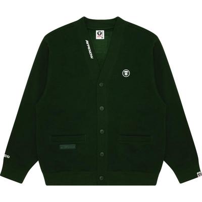 Aape字母休闲V领开衫厚绒卫衣