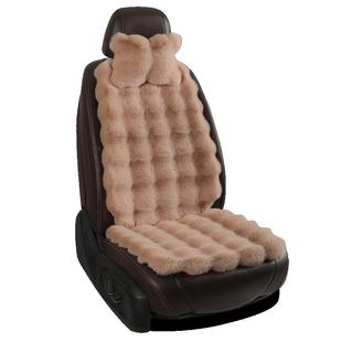 汽车坐垫冬季毛绒单片座椅车载座垫子后排泡泡绒四季通用兔毛羊毛