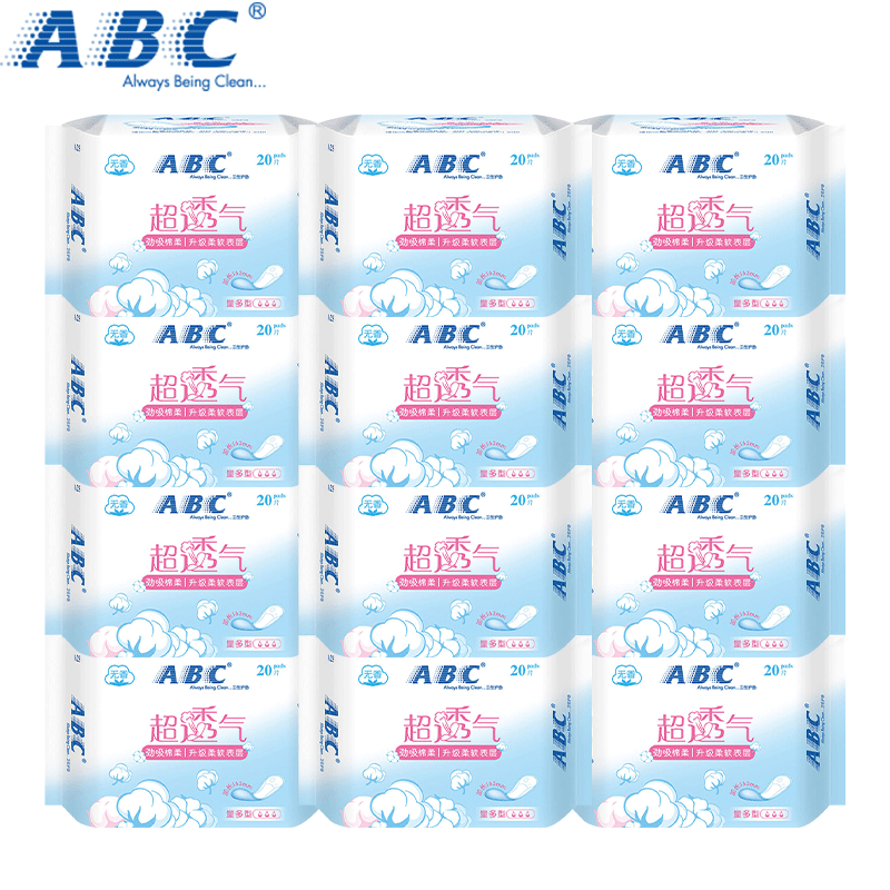 ABC护垫劲吸透气163mm迷你卫生巾