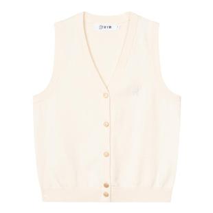 花千猪原创 背心开衫 JK多色毛衣针织外套jk制服学院风刺绣款上衣