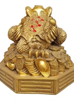 大号全铜三足金蟾元宝摆件招财