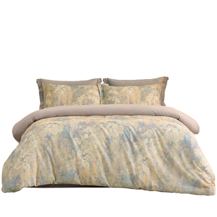 南方寝饰魅蓝雾影纯棉磨毛四件套全棉床单款冬季被套床上用品套件