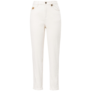 商场同款FF||仿佛冬季牛仔裤女直筒高腰白色长裤小脚