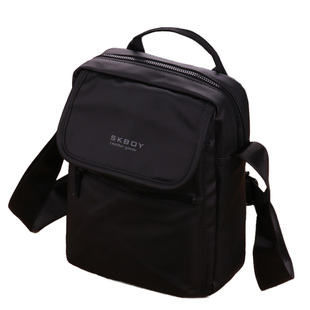 单肩包男通勤斜挎包男士手提包大容量商务休闲防水牛津布竖款拉链