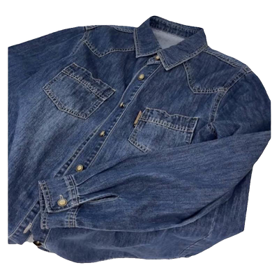 欧洲站复古长袖牛仔衬衫女上衣