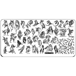 【油姐】SPV-106 印花钢板 美甲DIY彩绘模板 转印工具 骏马