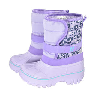 冬季新款儿童雪地靴加绒加厚男宝宝户外棉鞋防滑防水中筒棉雨靴子