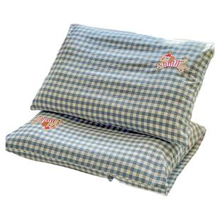 A类纯棉刺绣儿童枕头套30x50幼儿园宝宝全棉枕套学生整套四季通用