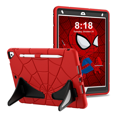 双支架蜘蛛侠苹果平板保护套硅胶