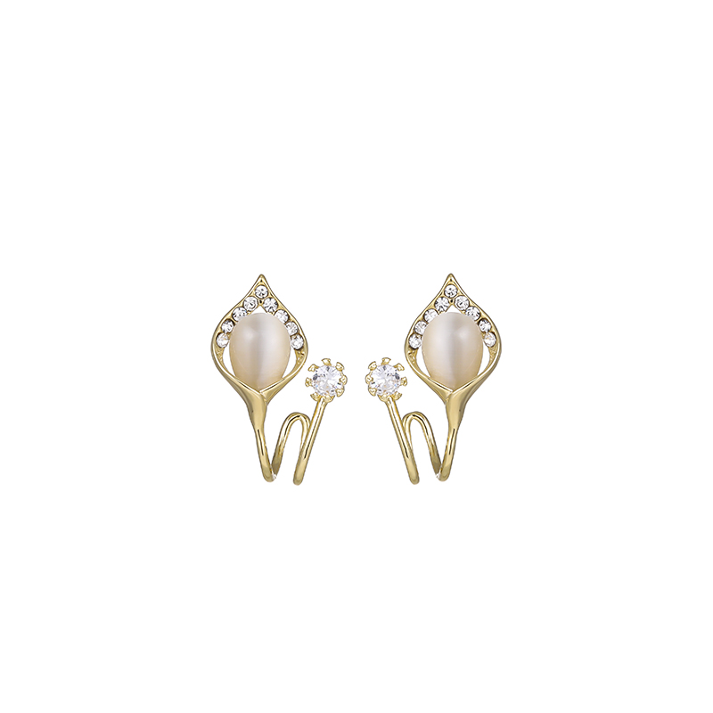 水滴耳环猫眼石耳钉拍下立减5元