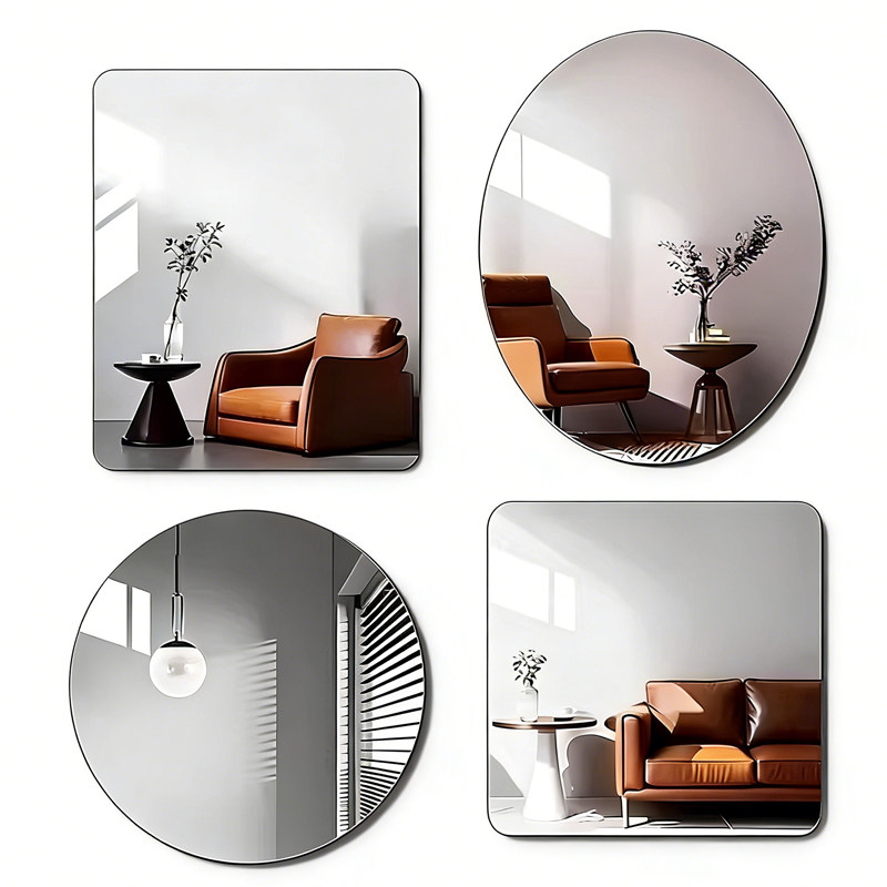 浴室软镜子贴墙自粘卫生间洗面台洗漱免打孔专用贴在墙上的高清镜