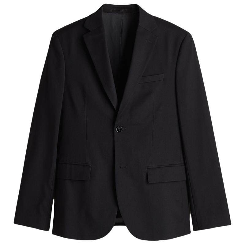 HM男装外套西服夏季标准版型单排扣西装上衣1256058