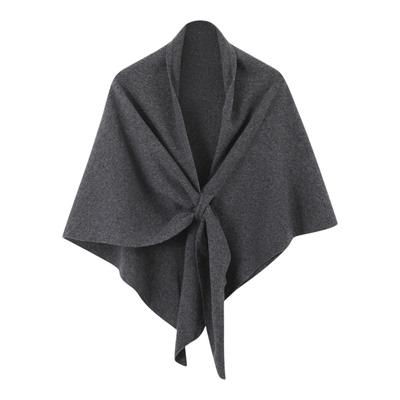 bbfer本依凡WSSWJ0013冬季纯羊毛斗篷式披肩外搭女保暖围巾外套